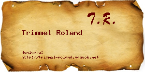 Trimmel Roland névjegykártya