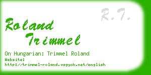 roland trimmel business card